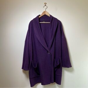 West Love Los Angeles Boiled Wool Shawl Collar Coat